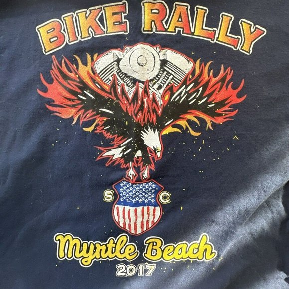 Myrtle Beach South Carolina 2017 Bike Rally T Shirt Size L - Picture 2 of 2